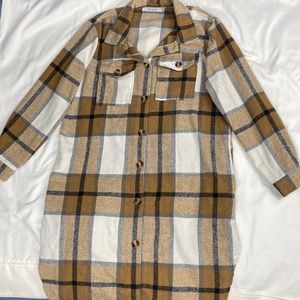 Eyicmarn Casual Plaid Coat